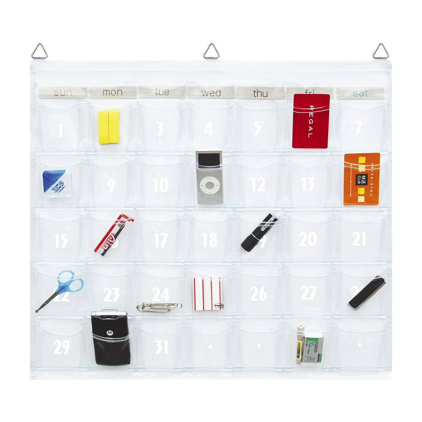 Wall Pocket Medicine Calendar 23-7916-00 Saki W-418CL (Clear)