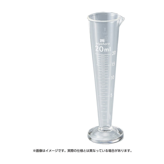Miyahara Liquid Level Meter (Cone Type) White Scale Meter Glass 24-2970-03 Miyahara Measuring Instruments Manufacturing Co., Ltd. 50ML
