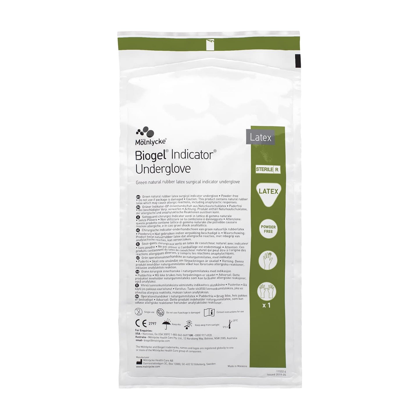 인디케이터 언더글로브 수술용 장갑 23-7240-04 바이오젤 9931270(7.0)50 소위리