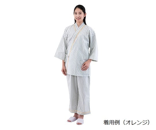 ストライプ病衣 （セパレーツ） オレンジ／M 1枚