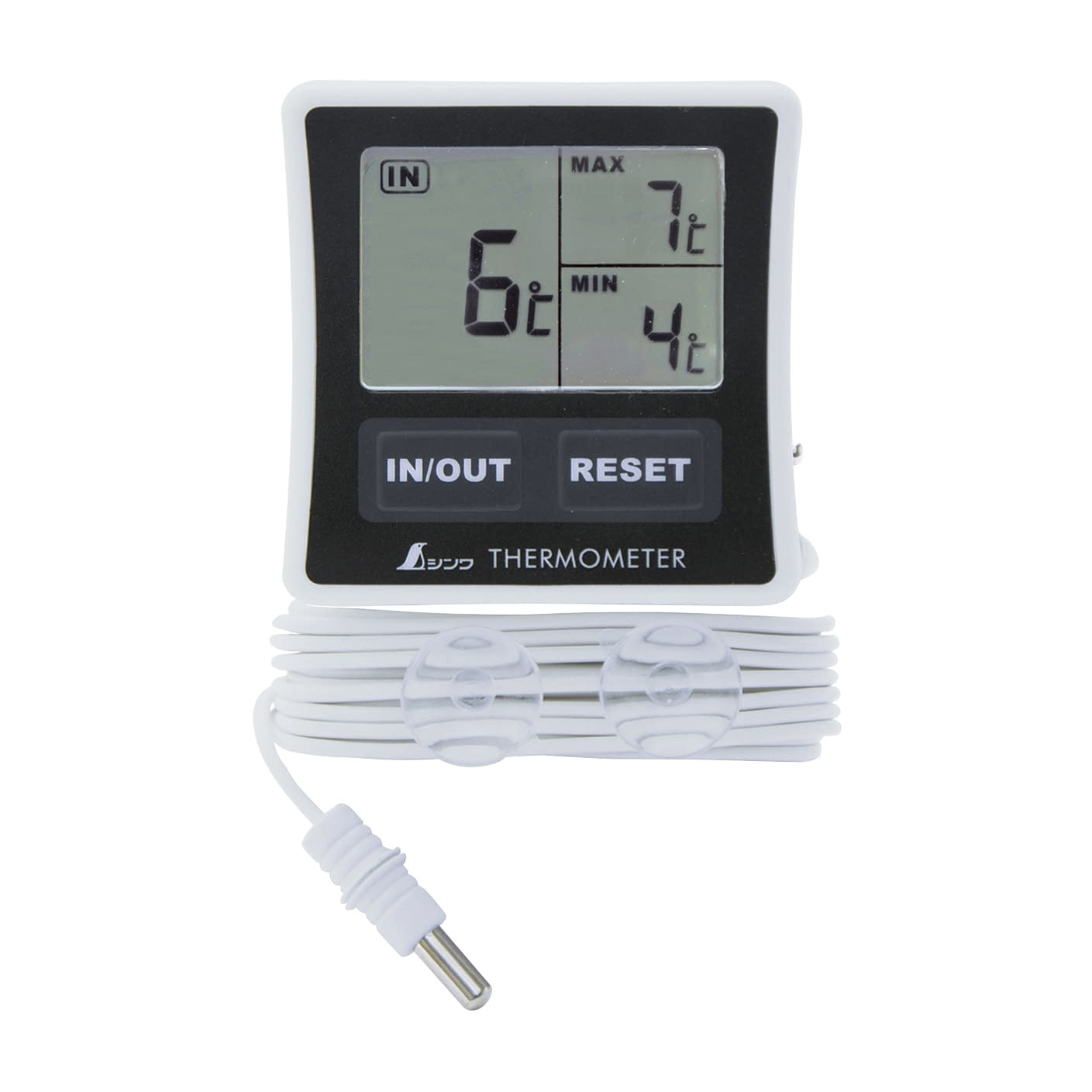 냉장고용 디지털 온도계 A 냉장고용 온도계 24-4725-00 신와 측정 73042