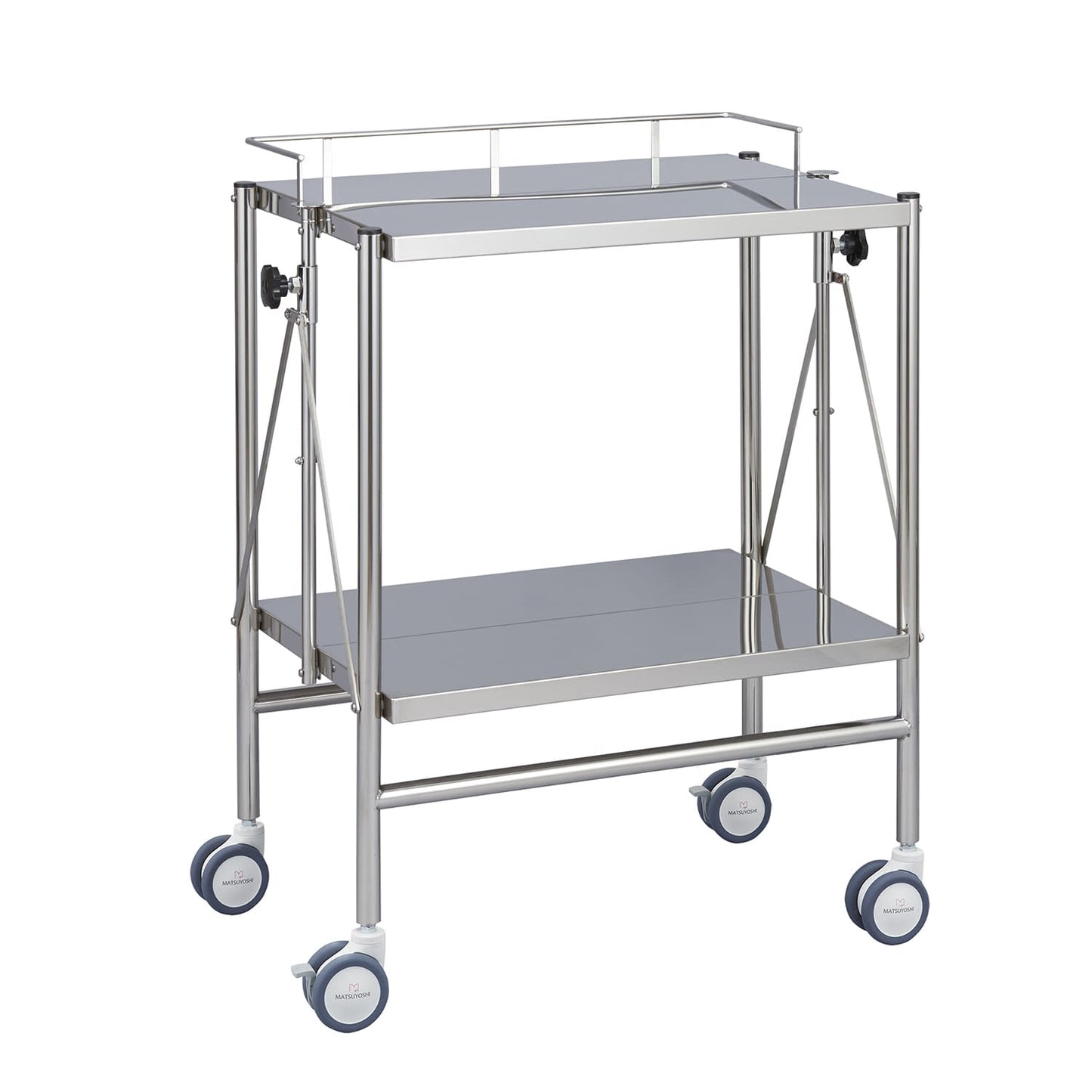 Folding instrument table (self-supporting, 2-step, with handrails) Cart (folding) 24-5063-00 MATSUYOSHI MY-1582 (600X450X800)