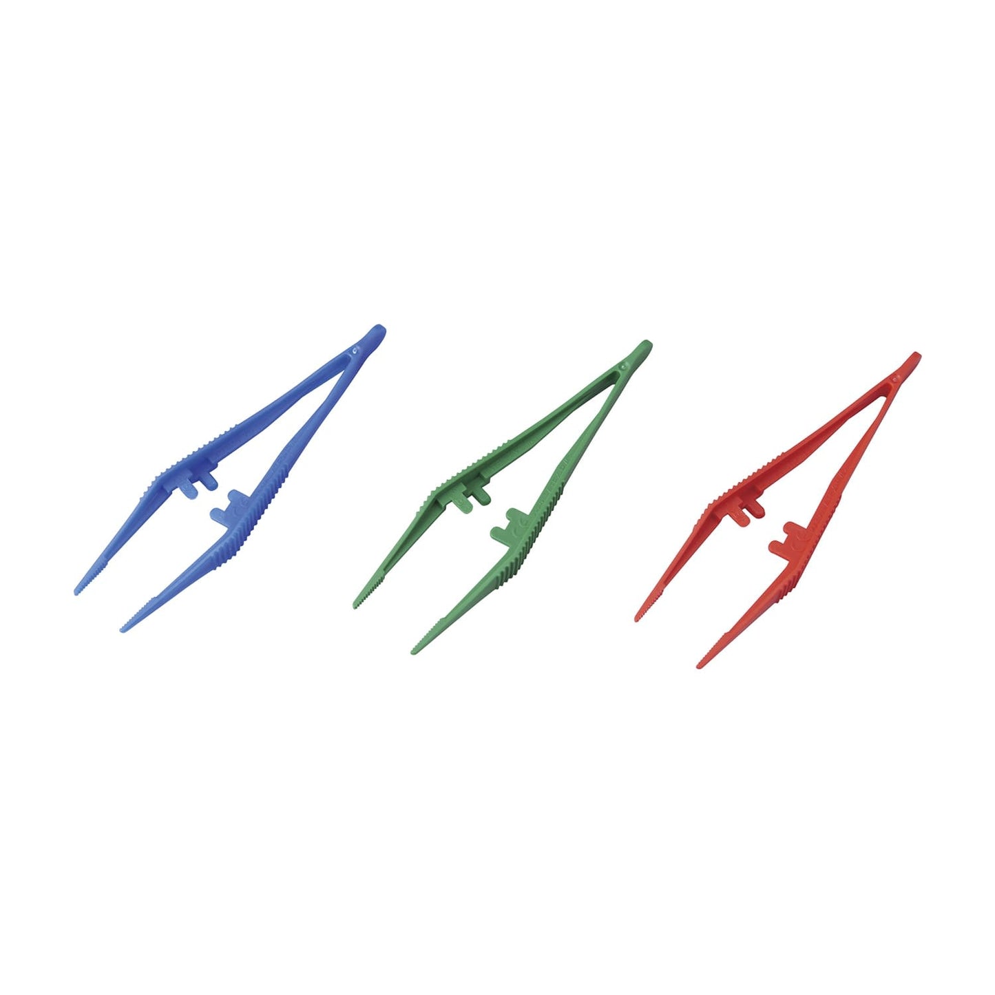 Plastic Tweezers 24-6015-02 Bastos Viegas 719018004 (Red) 10 pieces