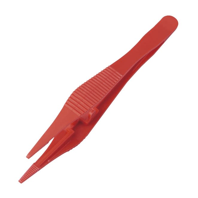 Plastic Tweezers 24-6015-02 Bastos Viegas 719018004 (Red) 10 pieces