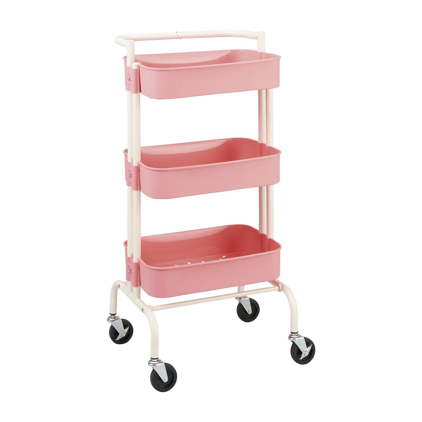 마쓰요시 3 단 바구니 왜건 카트 (회진차) 24-7883-00 마쓰요시 MY-IJW200P (핑크)