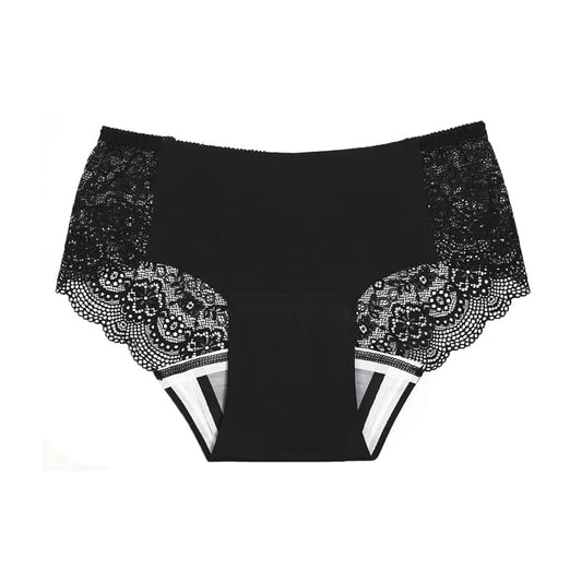 Absorbent sanitary shorts lace type Absorbent shorts 25-3541-01 1WEEK SANITARY Plus 87902APS(L) Black