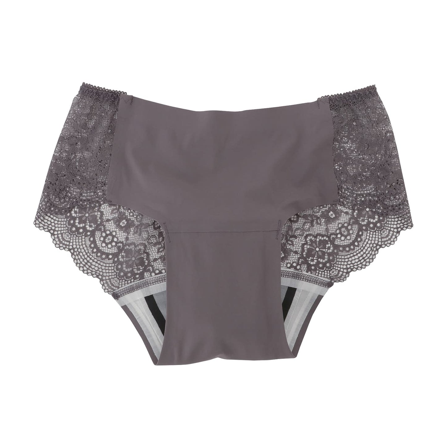 Absorbent sanitary shorts lace type Absorbent shorts 25-3541-03 1WEEK SANITARY Plus 87902APS(L) Gray brown