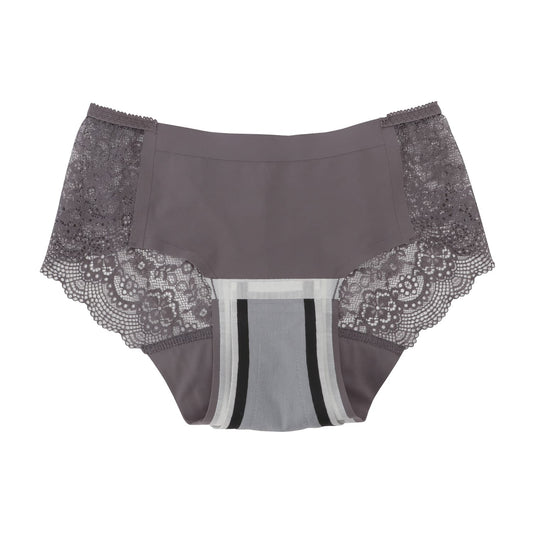 Absorbent sanitary shorts lace type Absorbent shorts 25-3541-02 1WEEK SANITARY Plus 87902APS(M) Gray brown