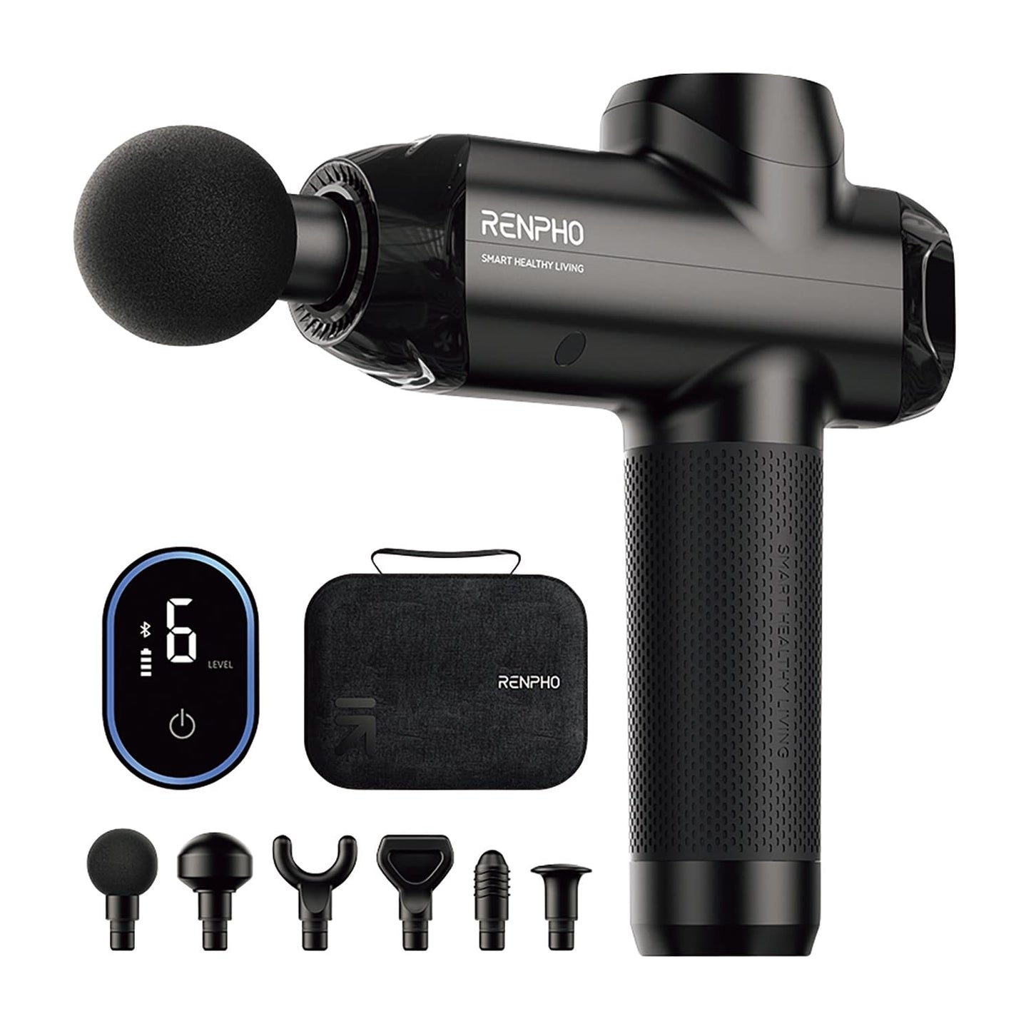 App-linked handheld massage gun 25-7307-00 RENPHO R-C001S (black)