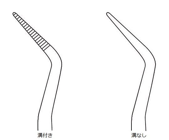 ピンセット(無鈎)溝付き 160mm　DA81C1 1本