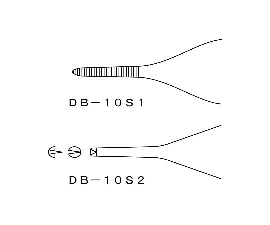 マイクロピンセット(アドソン)無鈎 溝付き　DB-10S1 1本