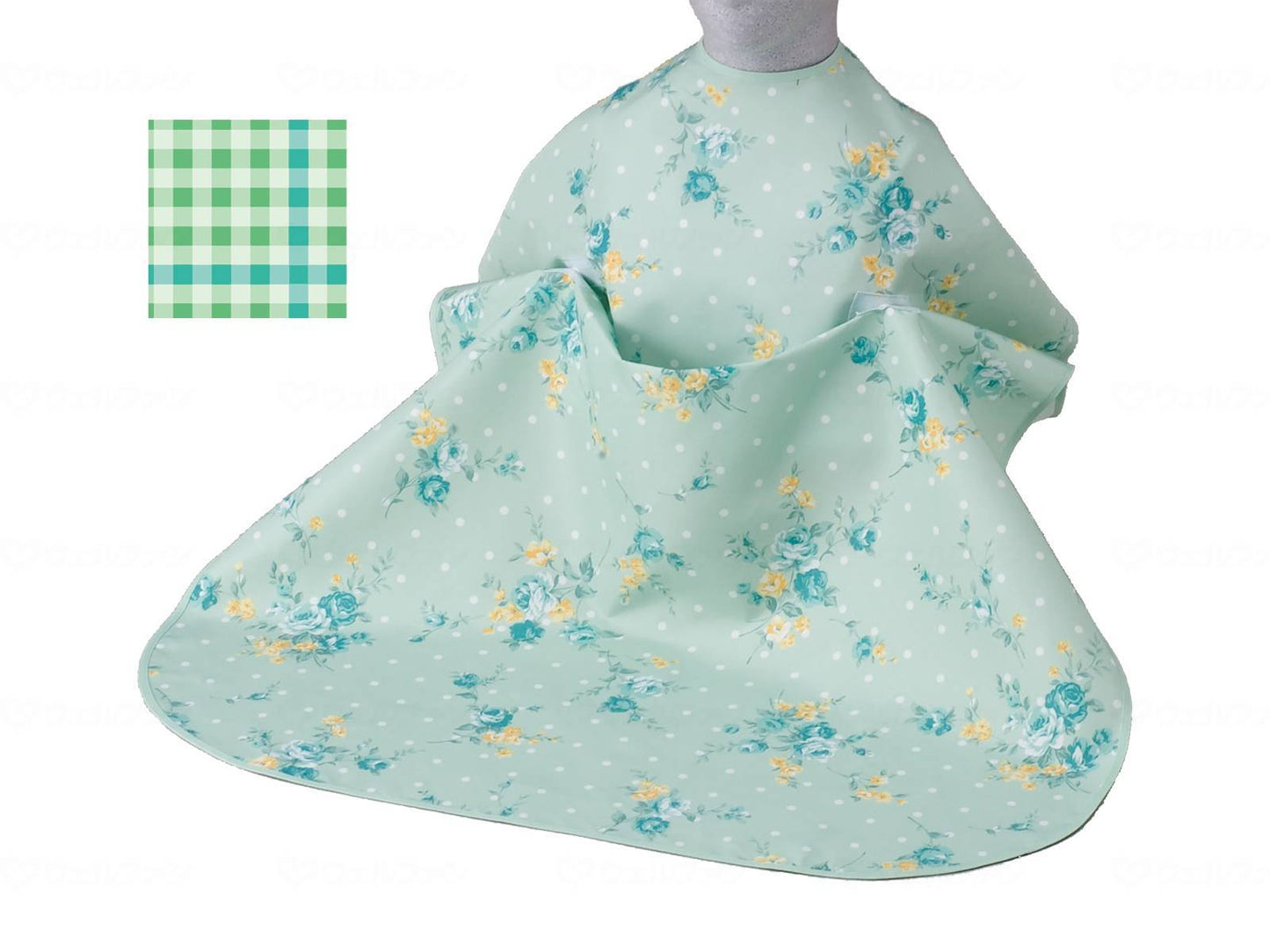 Wellfun Meal Apron, Hook and eye type, NC, Lattice green