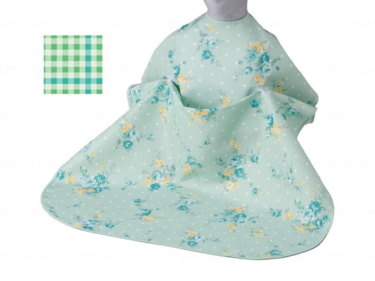 Wellfun Meal Apron, Hook and eye type, NC, Lattice green