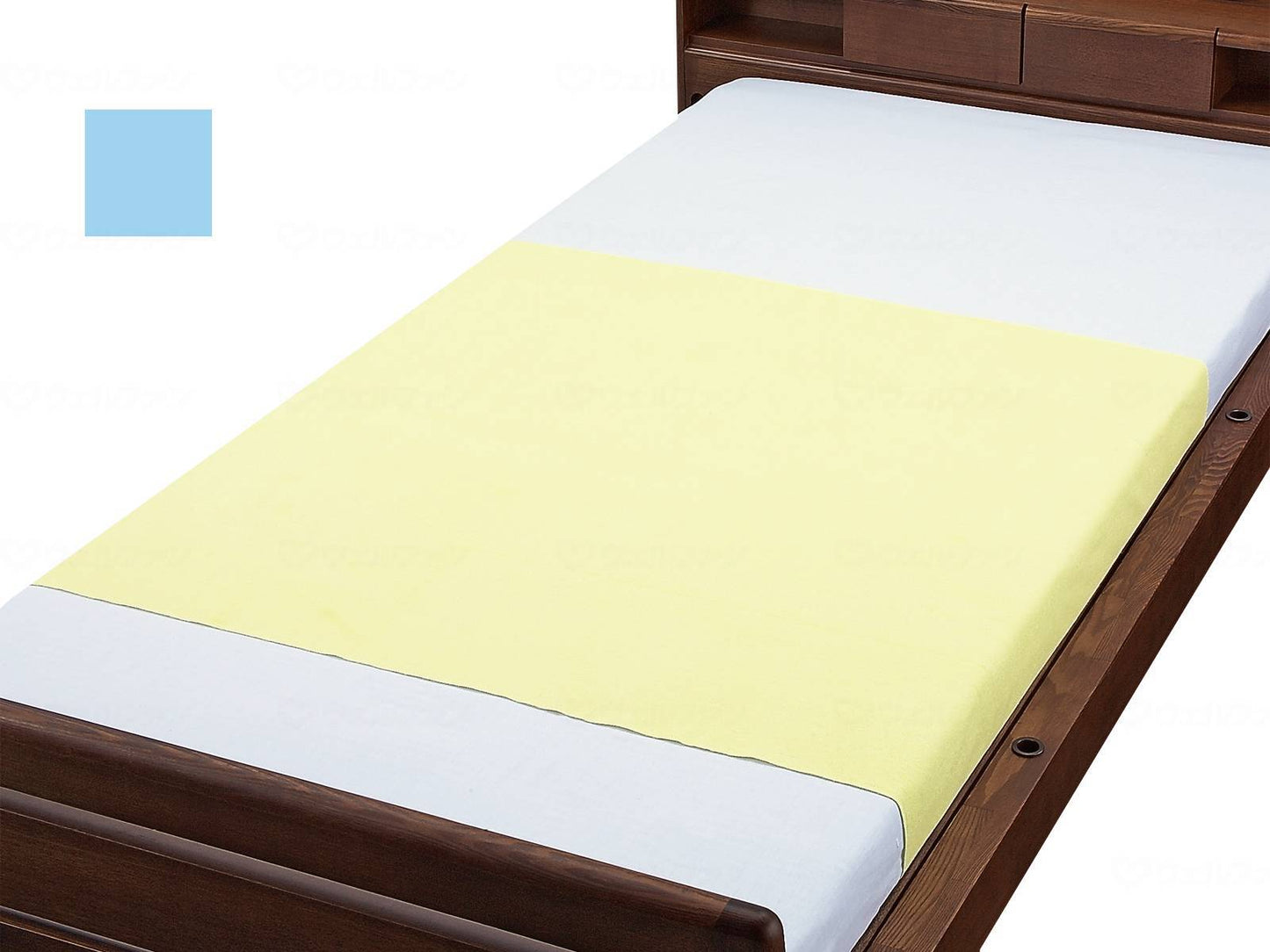 Wellfun Value Pack Cotton Blend Pile Waterproof Sheets 2-Piece Set, Sax