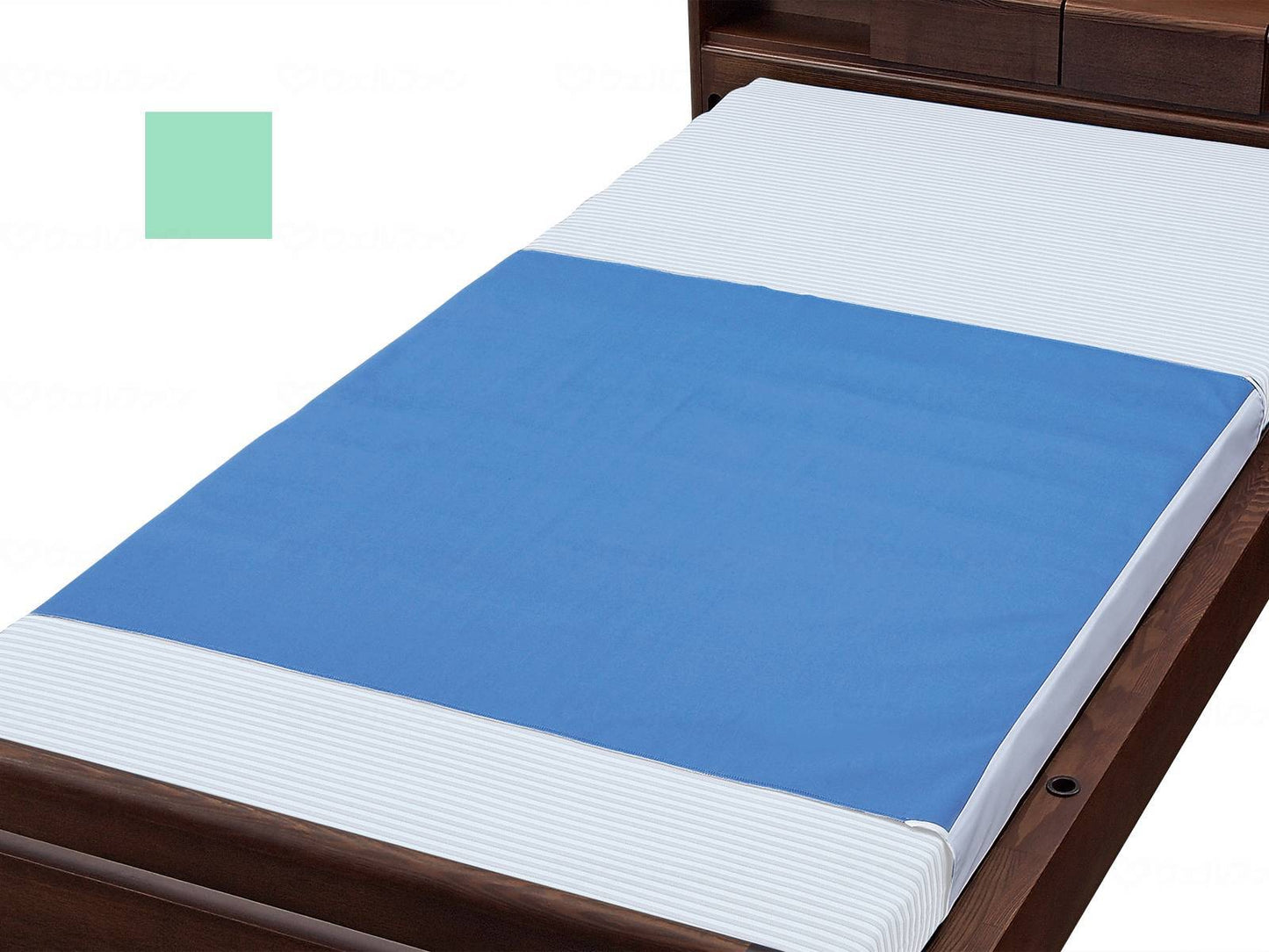 Wellfun Denim Waterproof Sheet (Standard Type) Green Regular/Case