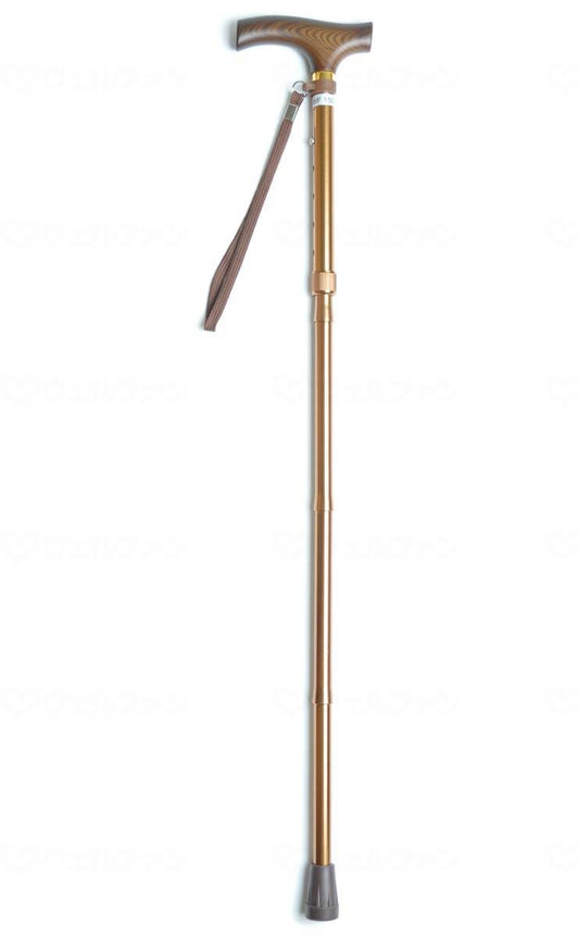 Wellfun Dream Life Stick, Foldable and Expandable (Slim Type), Brown, Gift Box Included