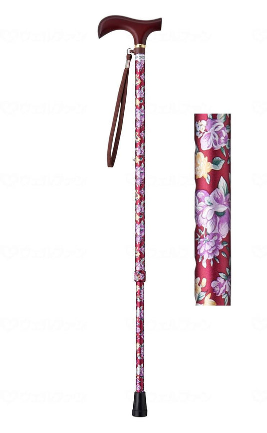 Wellfun Dream Life Stick, Retractable Handle Cane (Slim Type), Flower Wine, Gift Box Specification