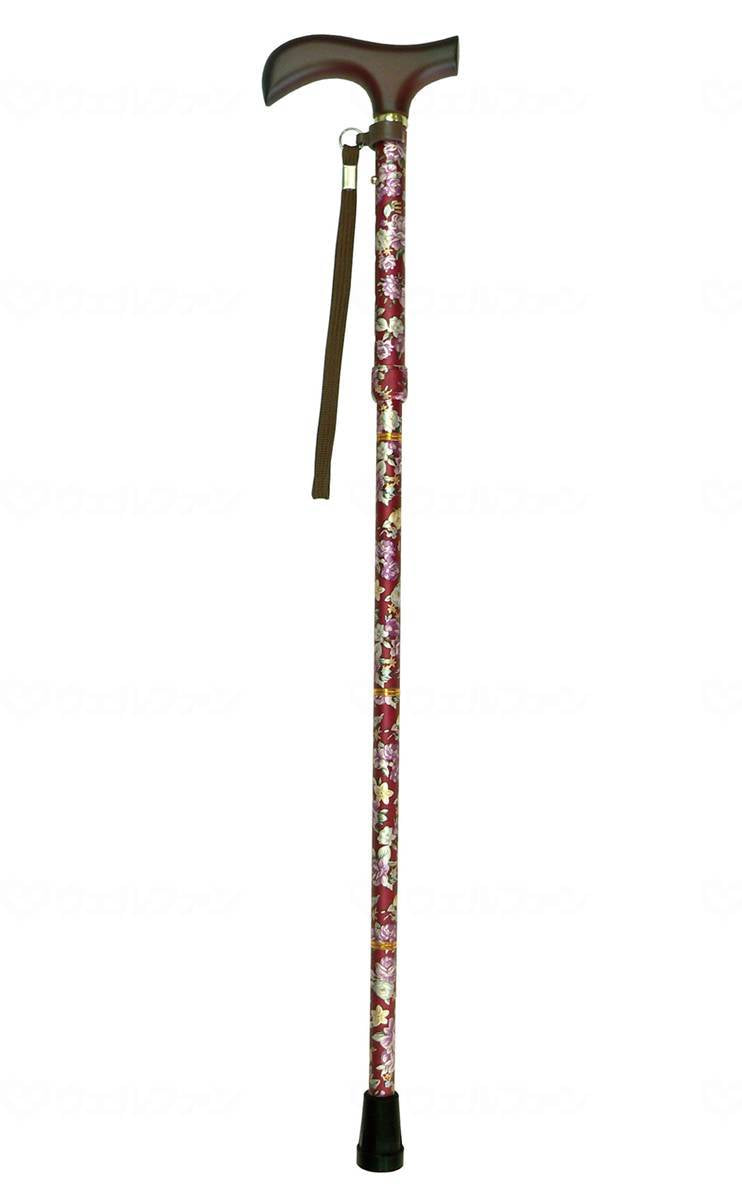 Wellfun Dream Life Walking Stick, short handle, foldable and extendable, flower wine, gift box specification