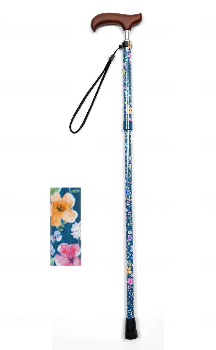 Wellfun Dream Life Stick Slim Neck Folding Slim Type (Pattern) Navy Flower Gift Box Specification
