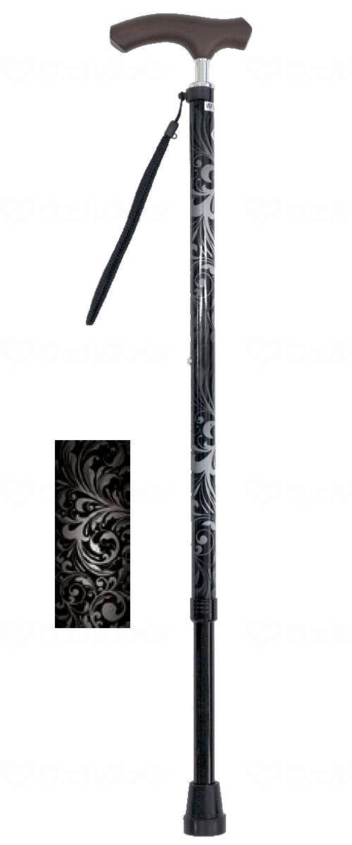 Wellfun Dream Life Stick Slim Neck Stretch Basic Type (Pattern) Black x Silver