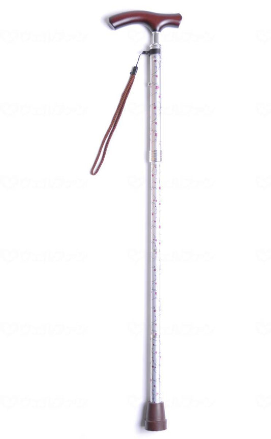 Wellfun Dream Life Stick Slim Neck Folding Basic Type (Pattern) Silver x Flower