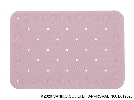 ウェルファンすべり止め入浴ﾏｯﾄ　ﾄﾗｲﾀｯﾁ（ﾊﾛｰｷﾃｨ） ﾋﾟﾝｸ M