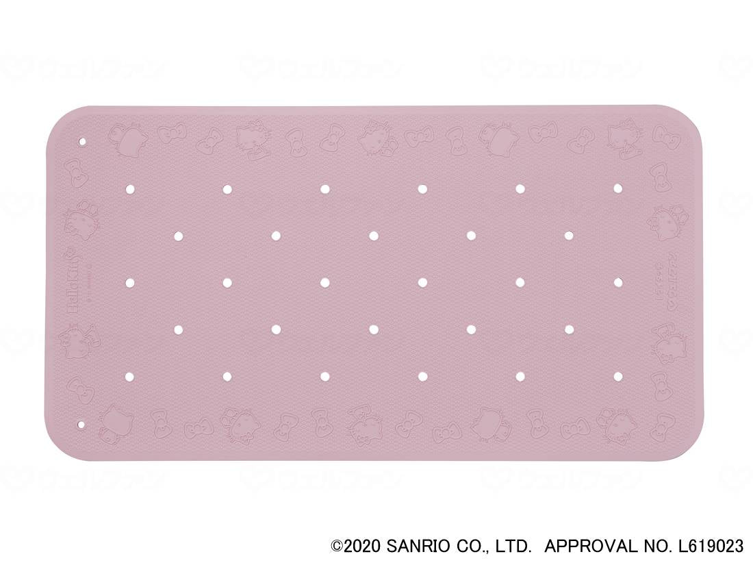 ウェルファンすべり止め入浴ﾏｯﾄ　ﾄﾗｲﾀｯﾁ（ﾊﾛｰｷﾃｨ） ﾋﾟﾝｸ L