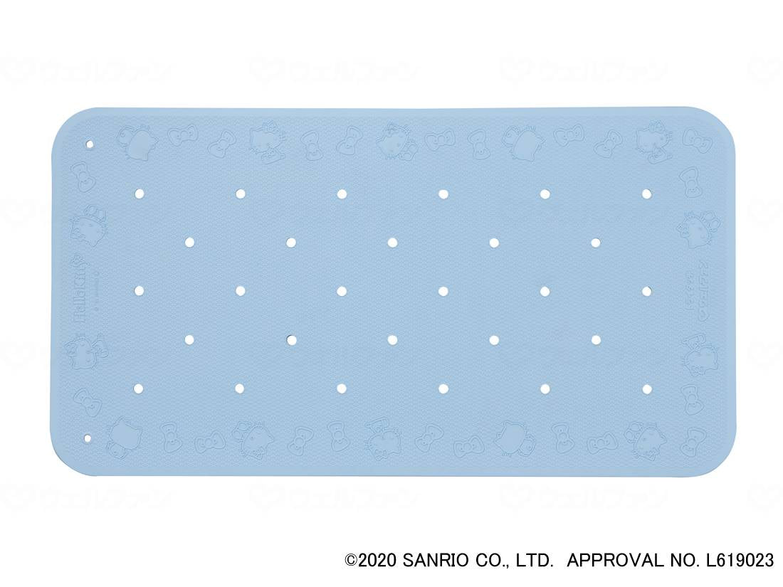 ウェルファンすべり止め入浴ﾏｯﾄ　ﾄﾗｲﾀｯﾁ（ﾊﾛｰｷﾃｨ） ﾌﾞﾙｰ L