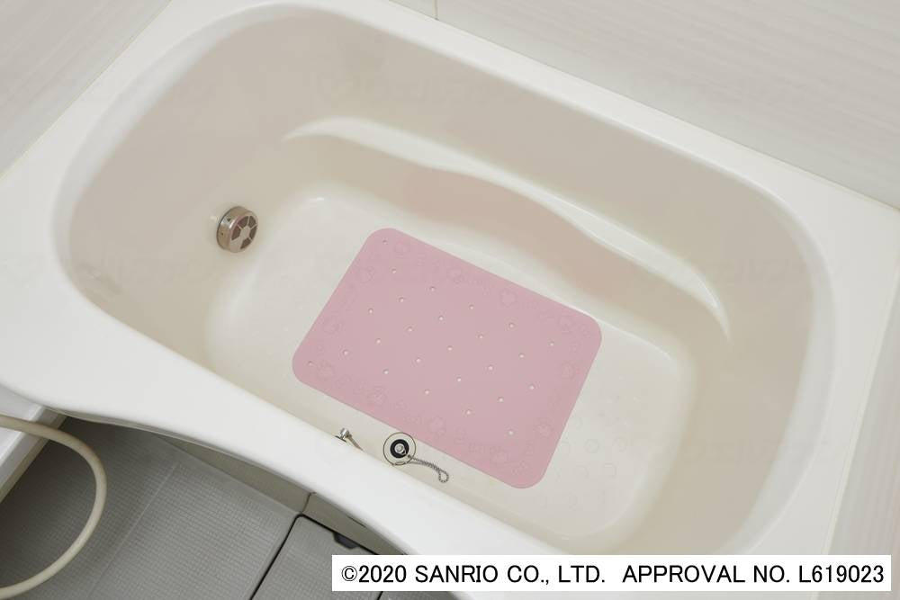 ウェルファンすべり止め入浴ﾏｯﾄ　ﾄﾗｲﾀｯﾁ（ﾊﾛｰｷﾃｨ） ﾋﾟﾝｸ M