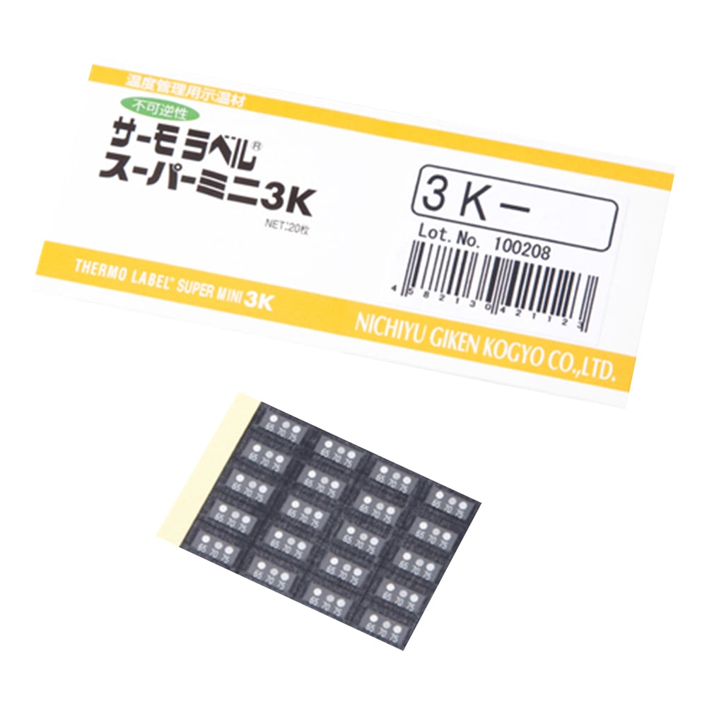 Thermo Label(R) Super Mini 3K (irreversible/3-point type) 1 bag (20 sheets) 3K-65 1 bag (20 sheets)