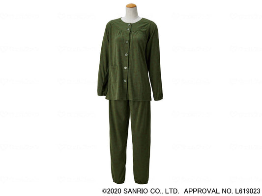 Wellfun One-touch Tape Pajamas (Hello Kitty) Moss Green M