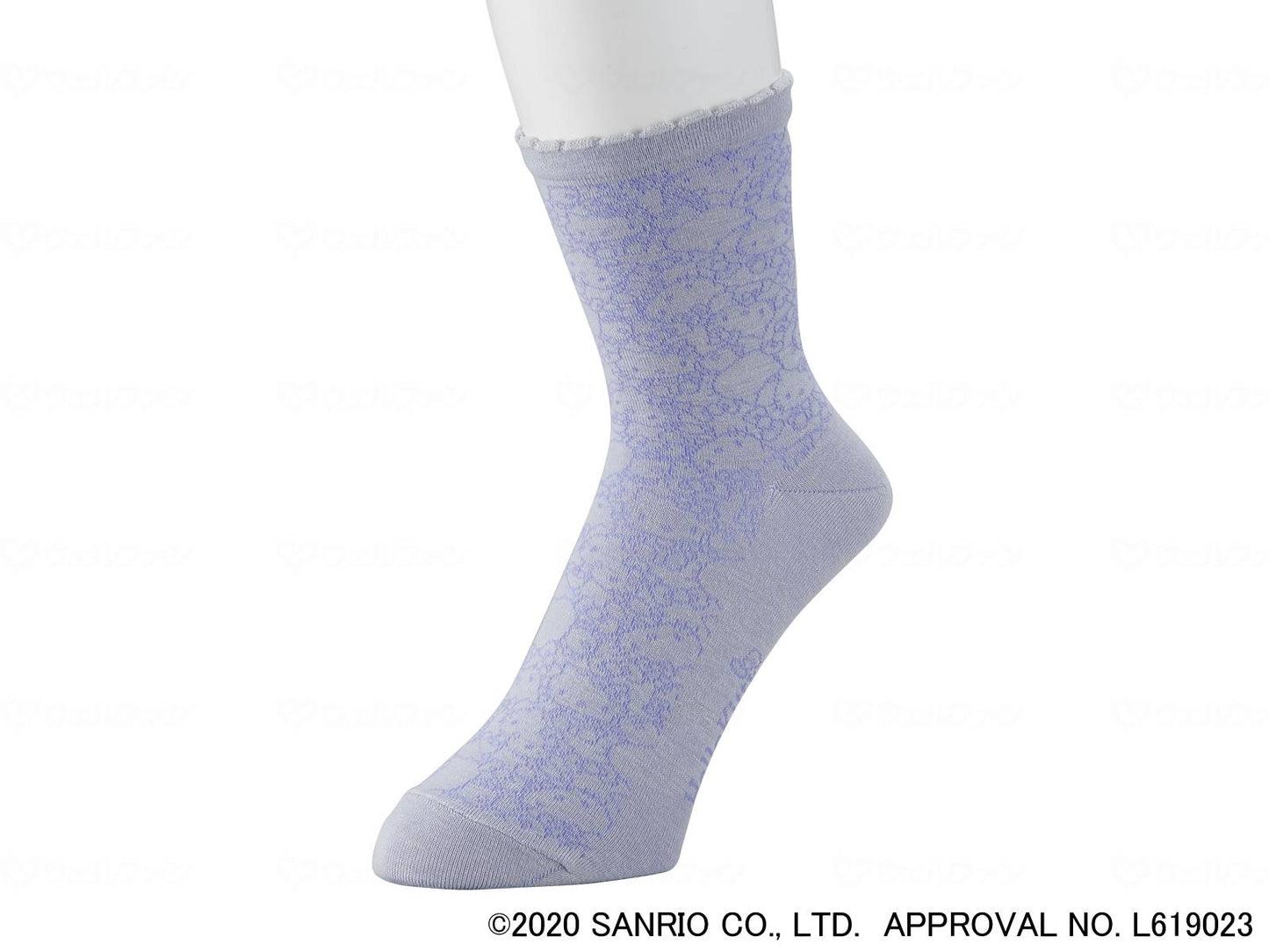 ウェルファン足首ゆったりｿｯｸｽ（ﾊﾛｰｷﾃｨ） ﾊﾟｰﾌﾟﾙ 22～24㎝