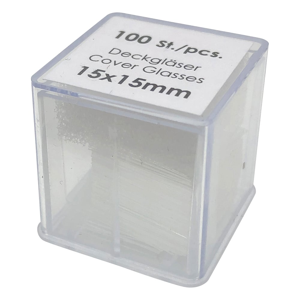 Cover glass 15 x 15 mm 100 sheets x 10 boxes 01 010 10_PK10 1 box (100 sheets x 10 boxes)