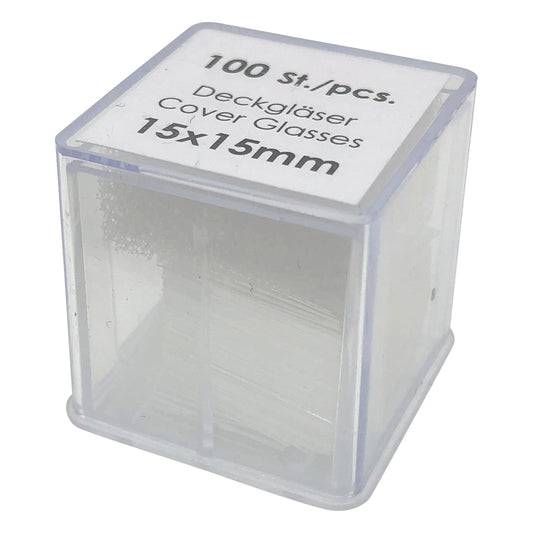 Cover glass 15 x 15 mm 100 sheets x 10 boxes 01 010 10_PK10 1 box (100 sheets x 10 boxes)