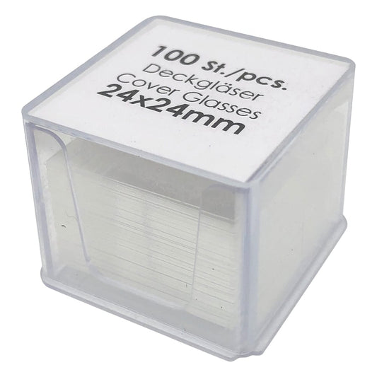 Cover glass 24 x 24 mm 100 sheets x 10 boxes 01 010 60_PK10 1 box (100 sheets x 10 boxes)