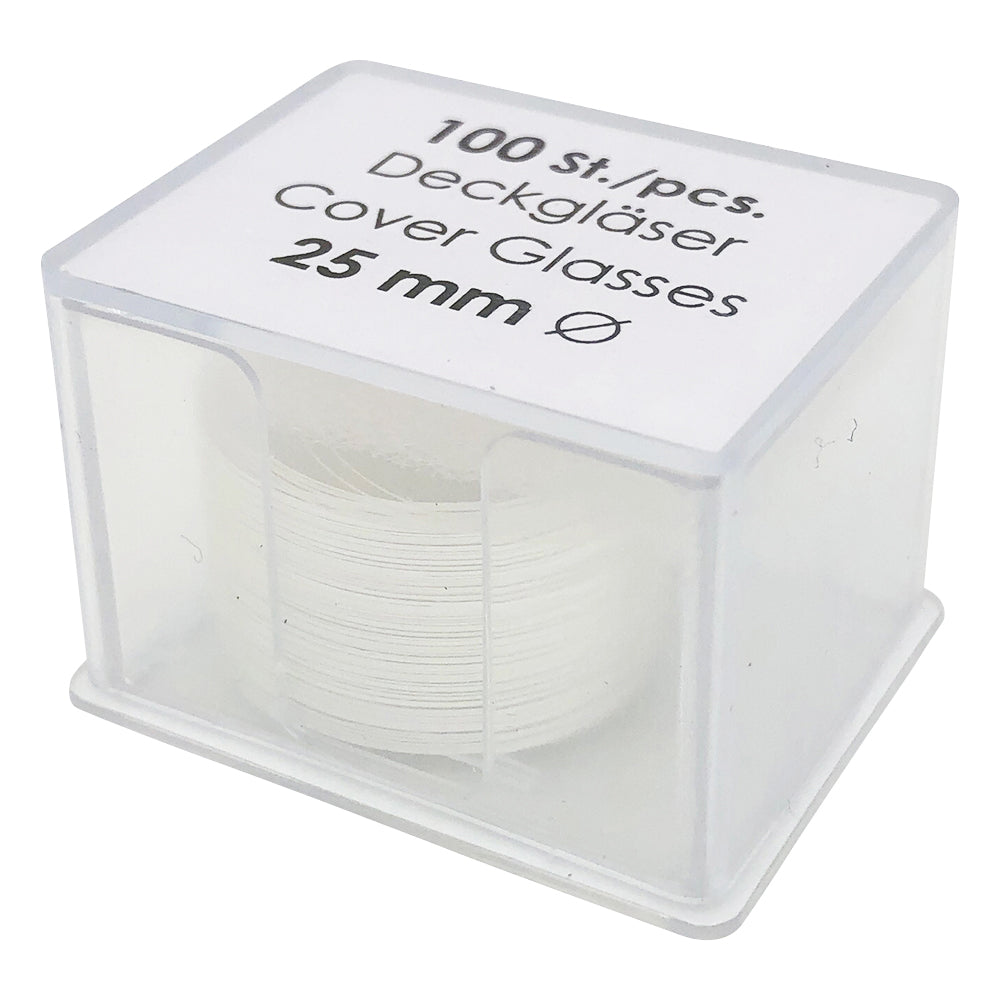丸型カバーグラス　φ25mm　100枚×10箱入　01 116 50_PK10 1箱(100枚×10箱入)