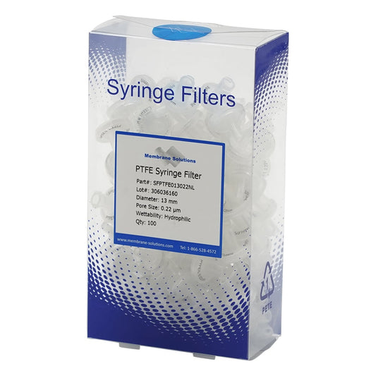 주사기 필터(친수성) PTFE φ13mm/φ0.22μm 1상자(100개입) PTFE013022L 1상자(100개입)