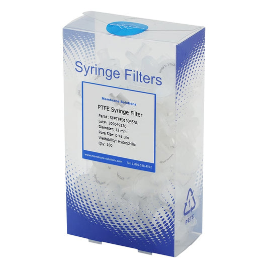 주사기 필터(친수성) PTFE φ13mm/φ0.45μm 1상자(100개입) PTFE013045L 1상자(100개입)