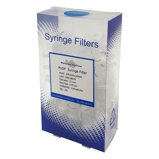 주사기 필터(소수성) PVDF φ13mm/φ0.45μm 1상자(100개입) PVDF013045 1상자(100개입)