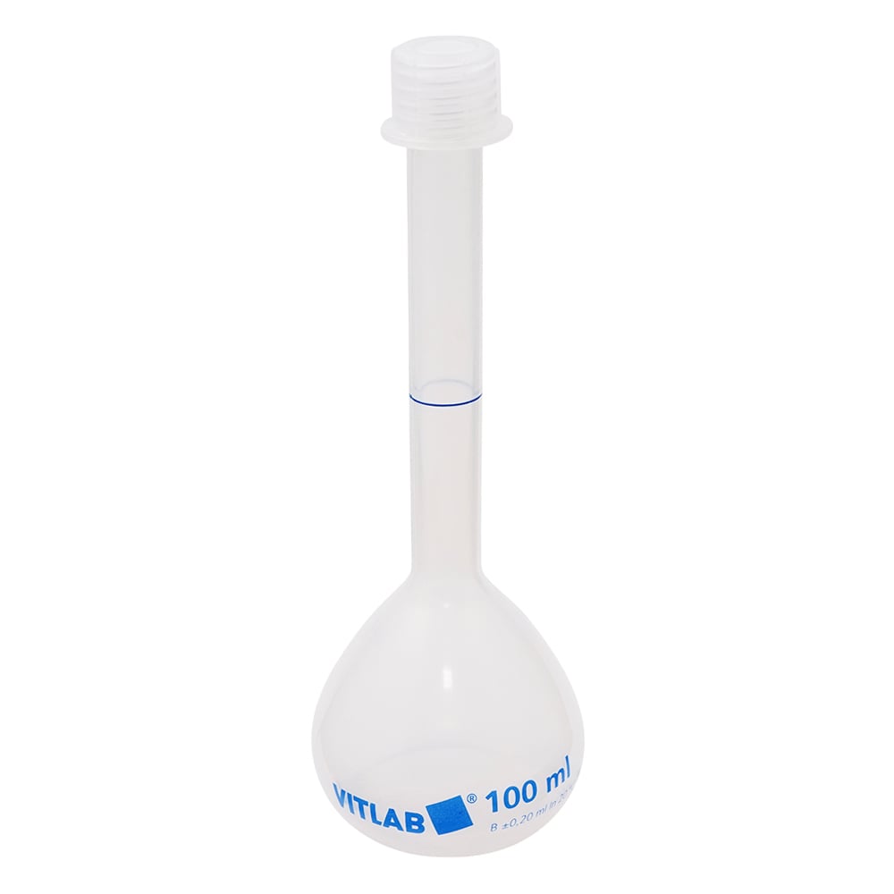 スクリューキャップ付きPPメスフラスコ 100mL　673891 1個