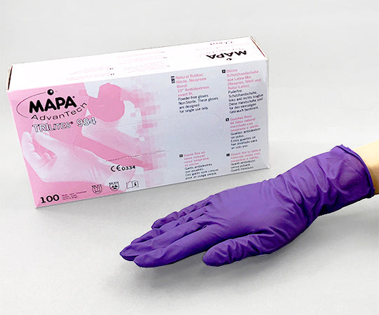 Chemical-resistant gloves (Tri-Lites 994, full-face embossed type) S 100 pieces 1 box (100 pieces)