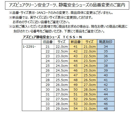 アズピュア静電安全靴　29.5cm　TCSS-N 1足