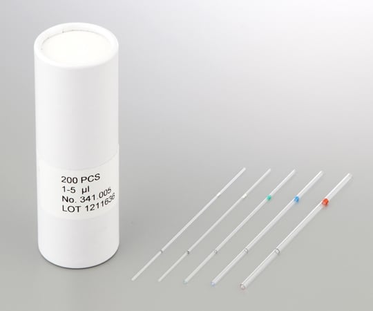 キャピラリーマイクロピペット用　交換用ガラスキャピラリー　200本入り　341.025 1袋(200本入)