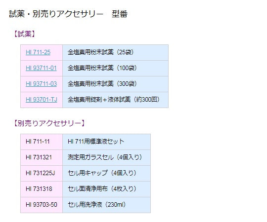 デジタル吸光光度計　Checker　HC（全塩素）　HI711 1個