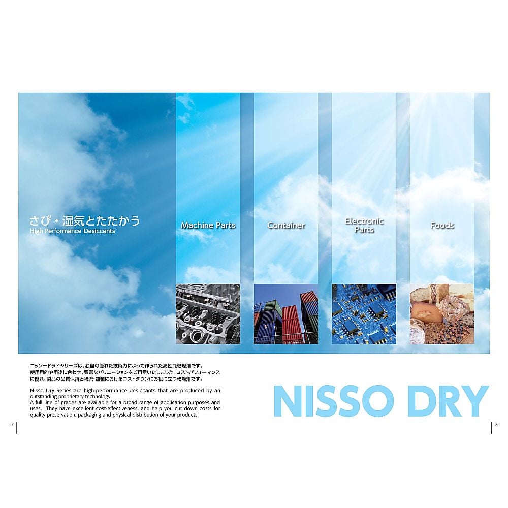 乾燥剤ニッソードライMS（両面吸収タイプ）　5個入　MS-100 1袋(5個入)