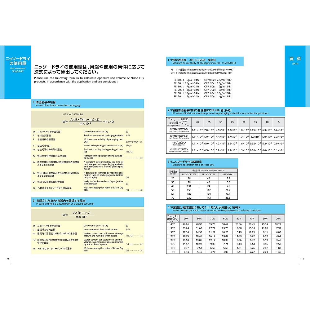 乾燥剤ニッソードライMS（両面吸収タイプ）　10個入　MS-10 1袋(10個入)