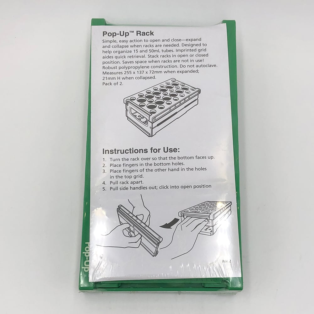Folding rack for centrifuge tubes, 2 pieces, green, 1 pack (2 pieces)