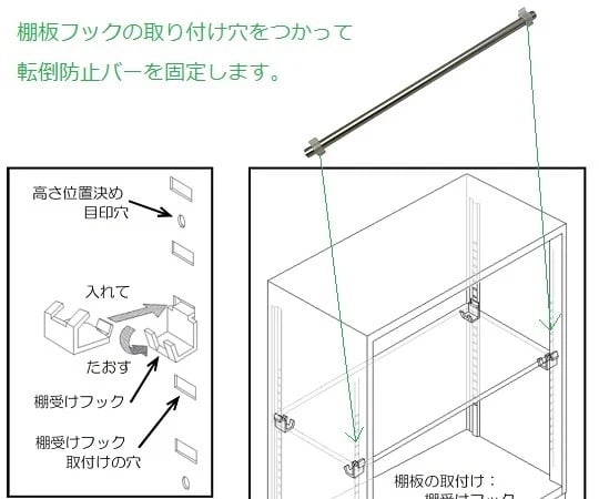 セレクトラボ幅900用ストップバー 1個