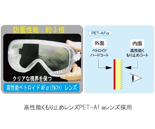 高性能くもり止めゴーグル(PETROID-AFα)　YG-5300 1個