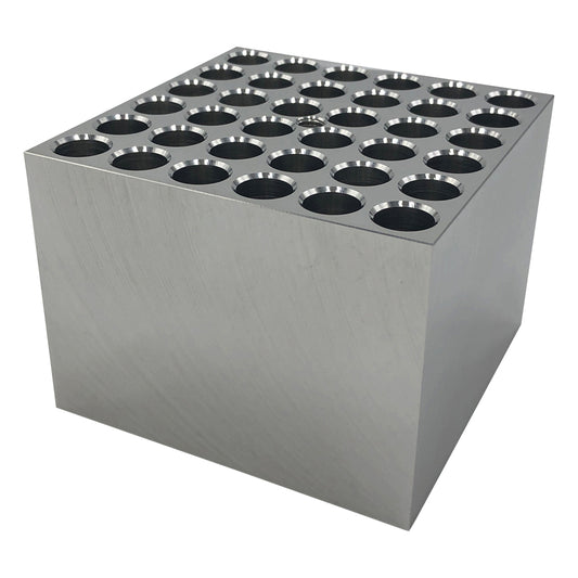 Dry block bath aluminum block for 36 test tubes 13mm AB-135 1 piece